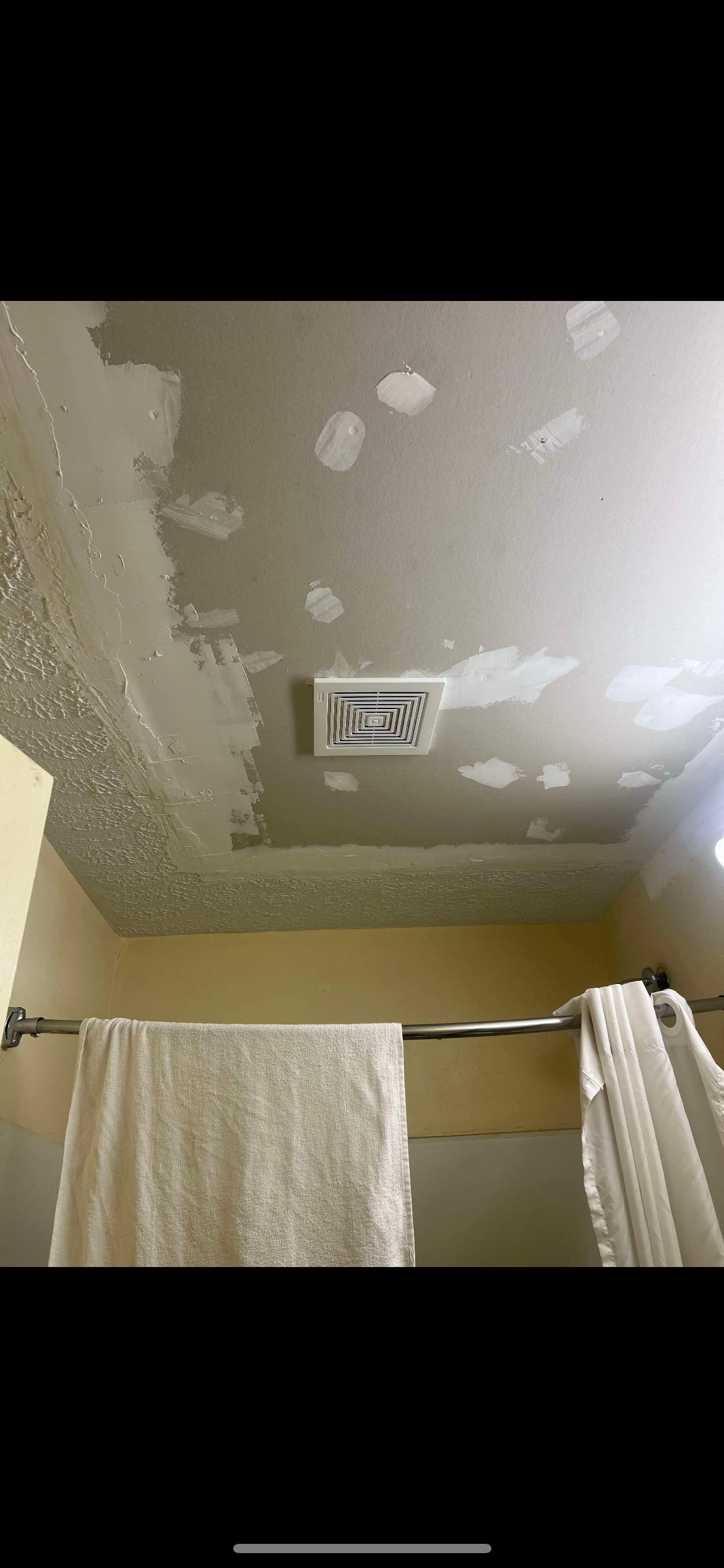 Ceiling in bathroom