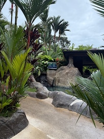 One of many hot springs pools with well maintained gardens