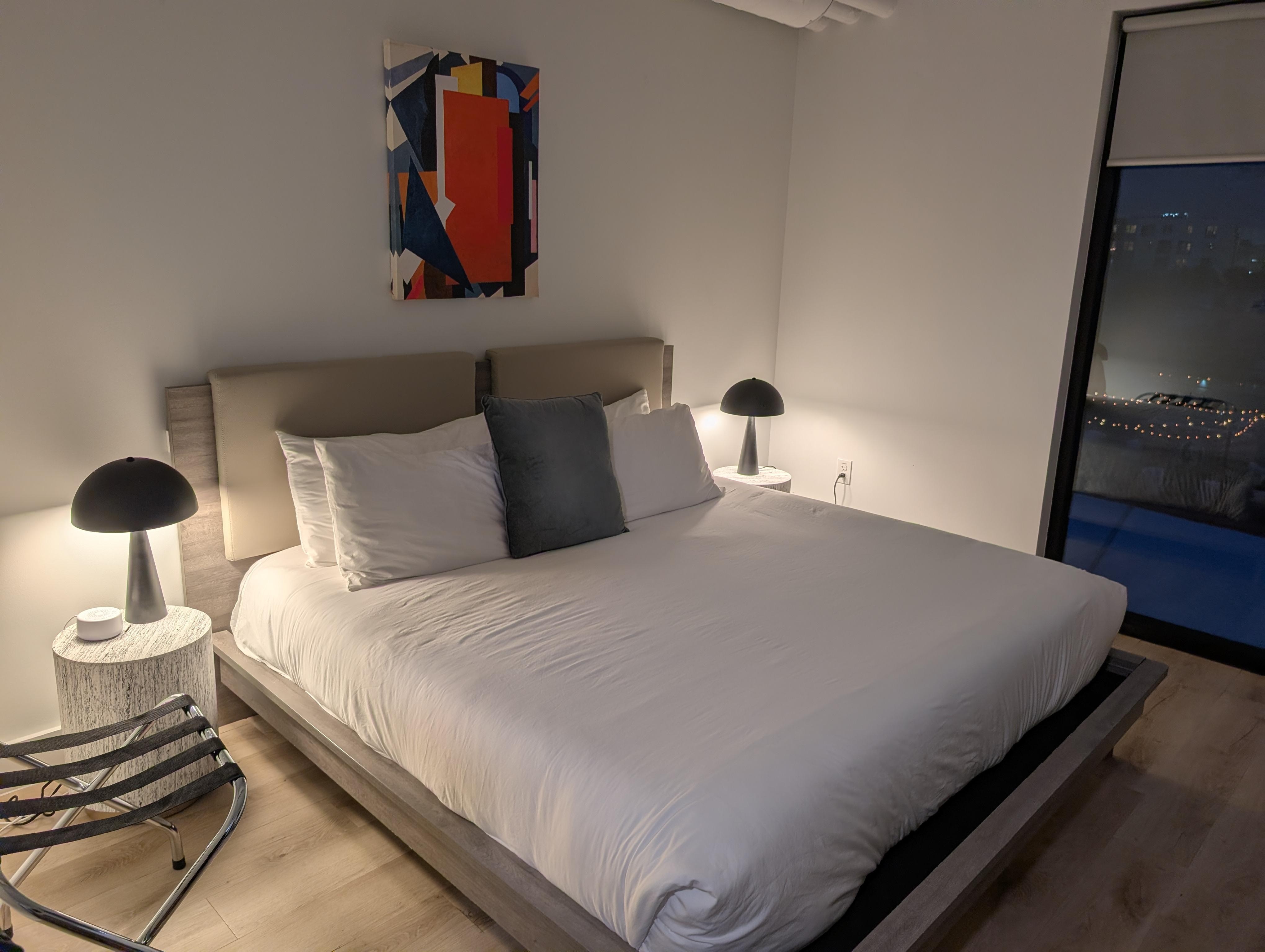 sleeping area - very comfy bed!