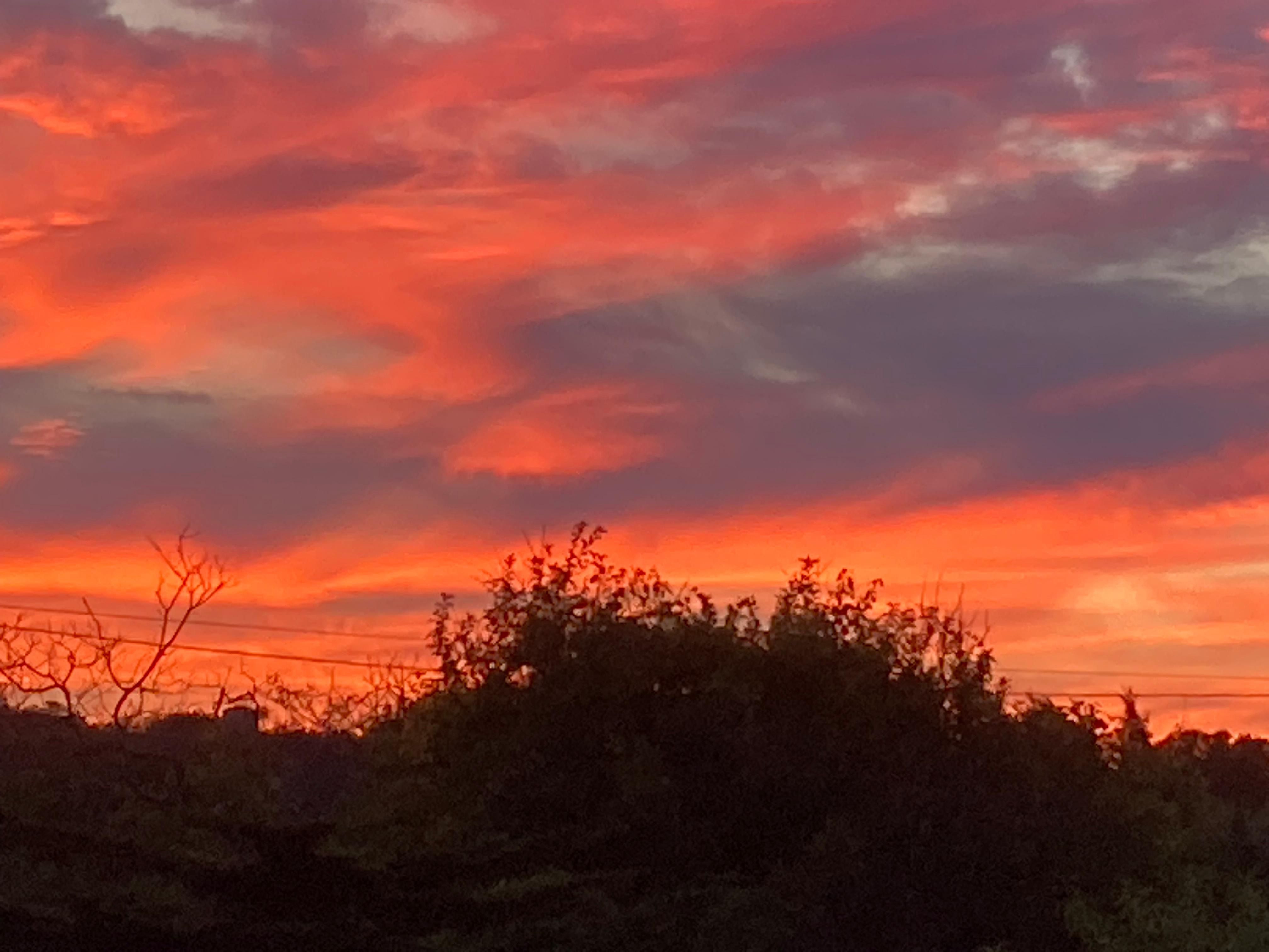 Sunset from backyard