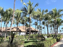 Walking on the property.