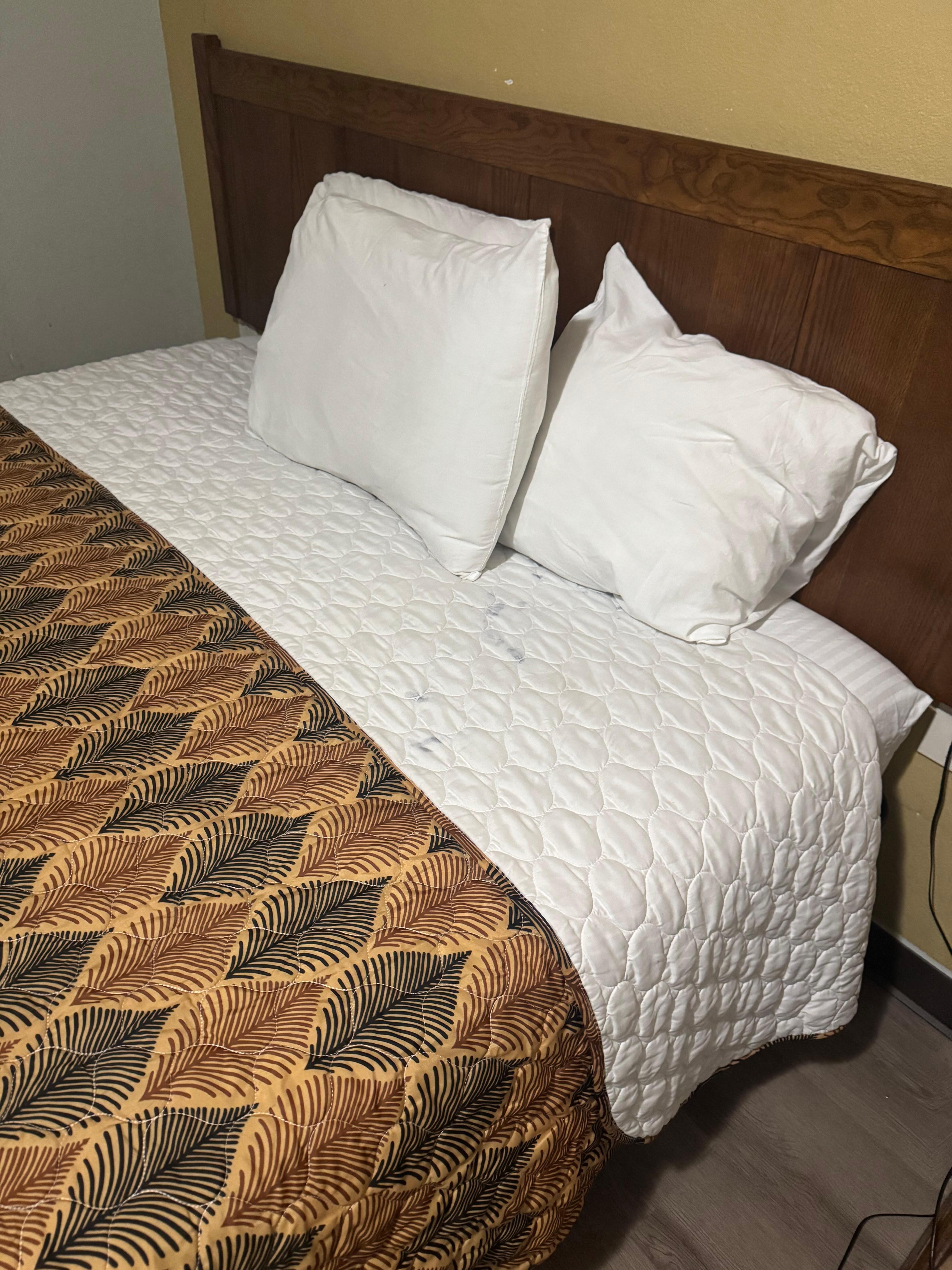 Bed obviously laid on/in