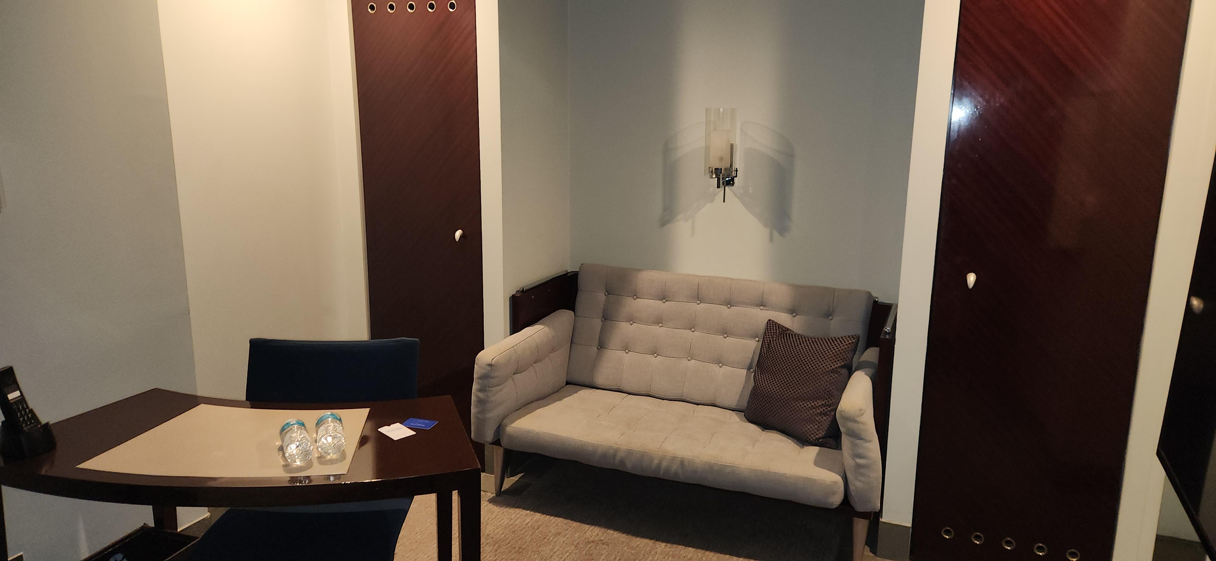 Couch closet work space