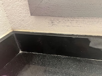 Bathroom counter and wall mold
