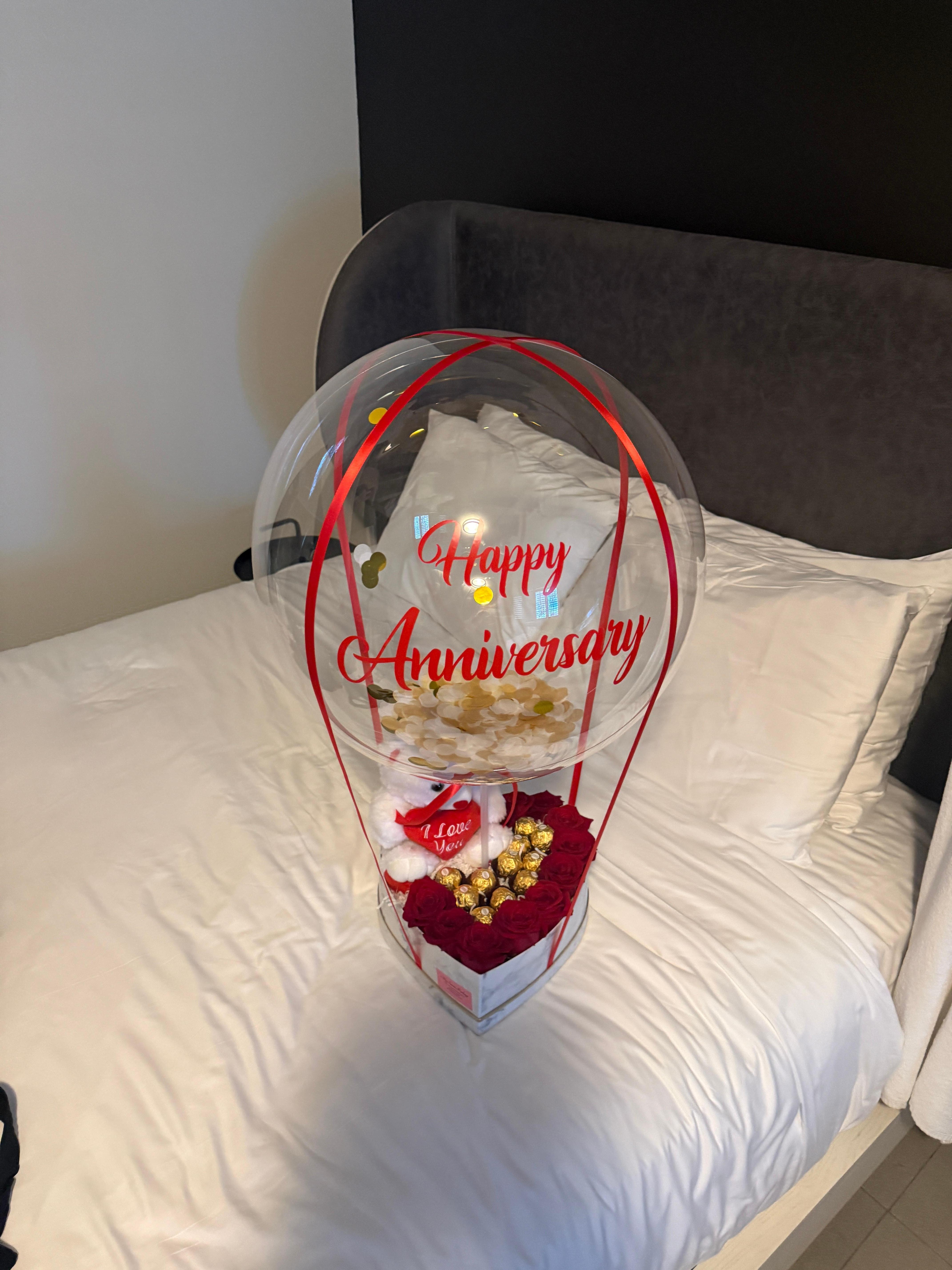 Hotel staff even arranged a surprise  arrangement for us!  (Extra cost obviously!) 