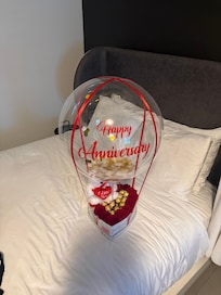 Hotel staff even arranged a surprise arrangement for us! (Extra cost obviously!)