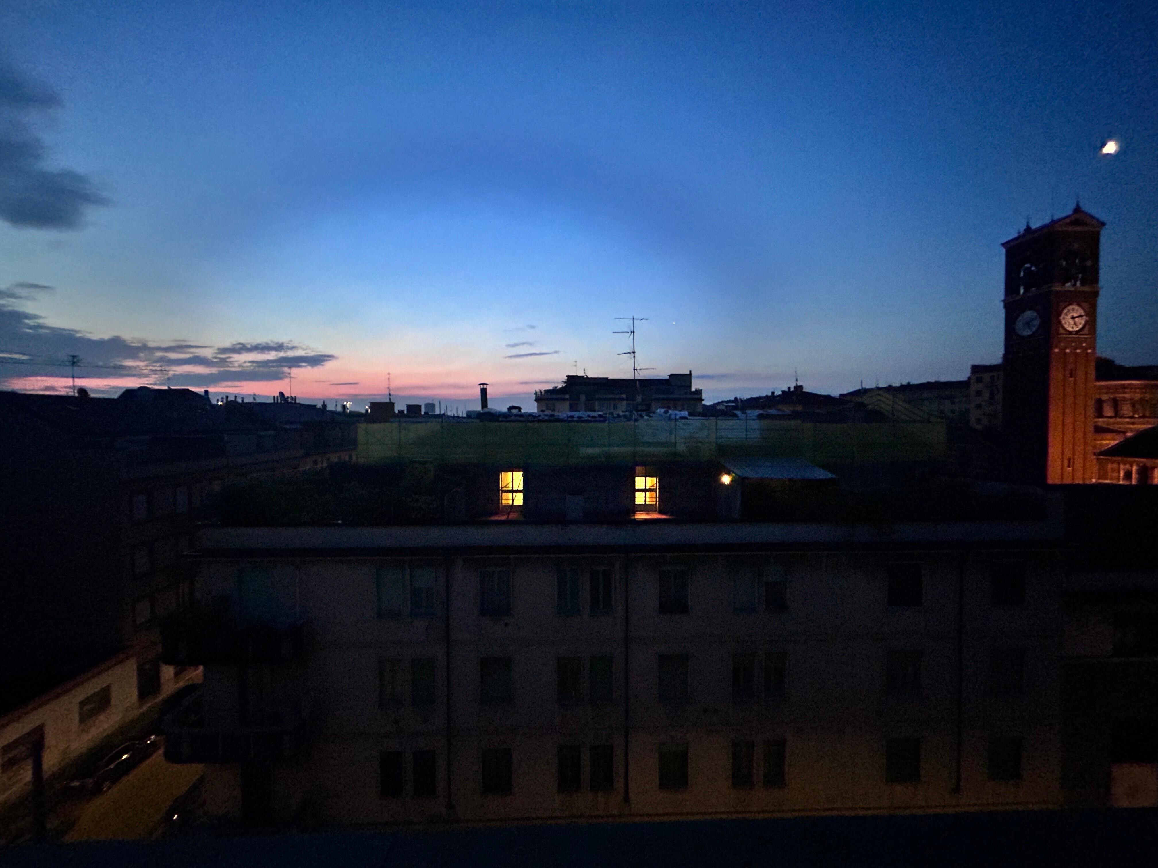 Early morning view from balcony.