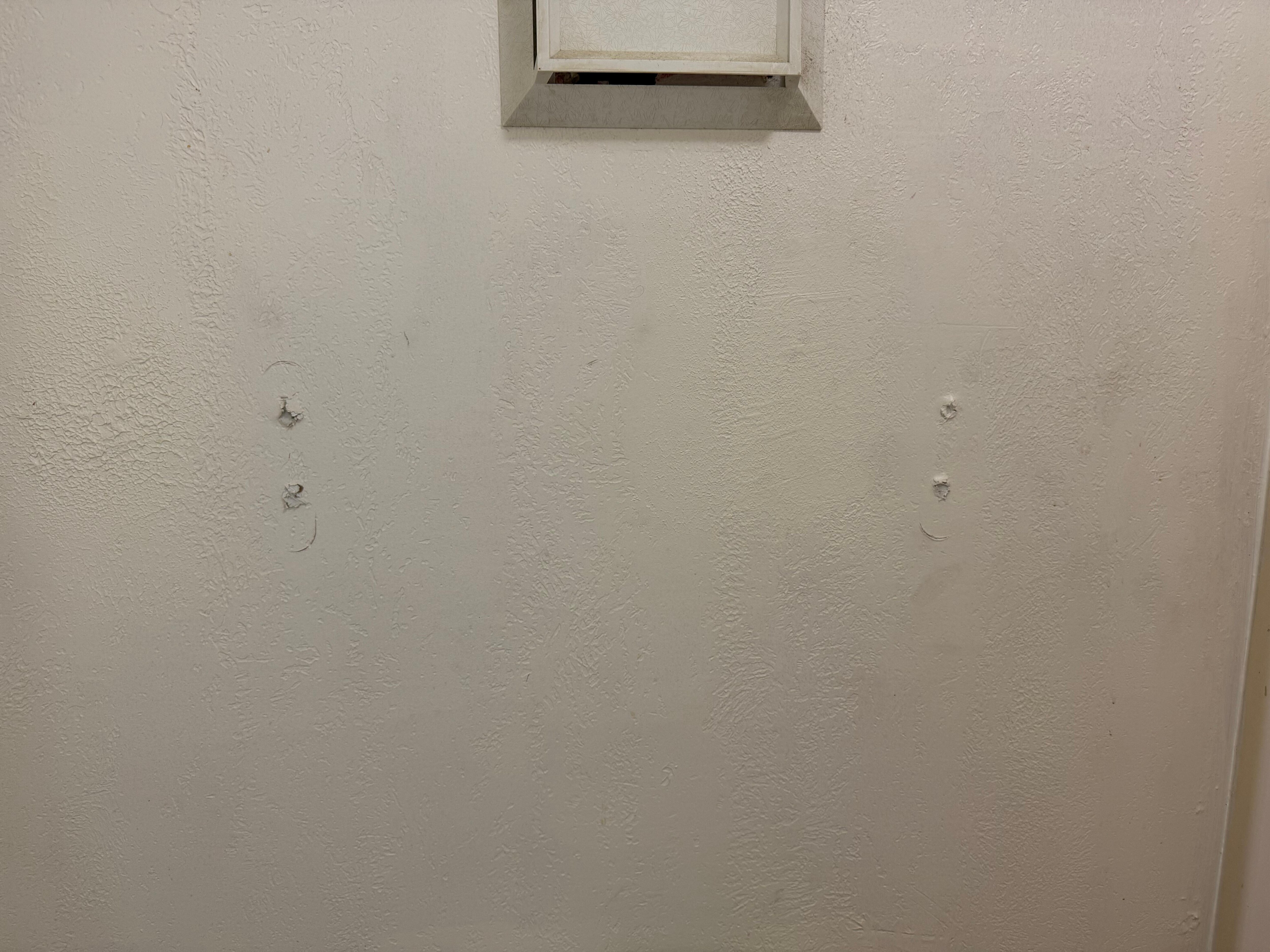 Where the towel rack was supposed to be