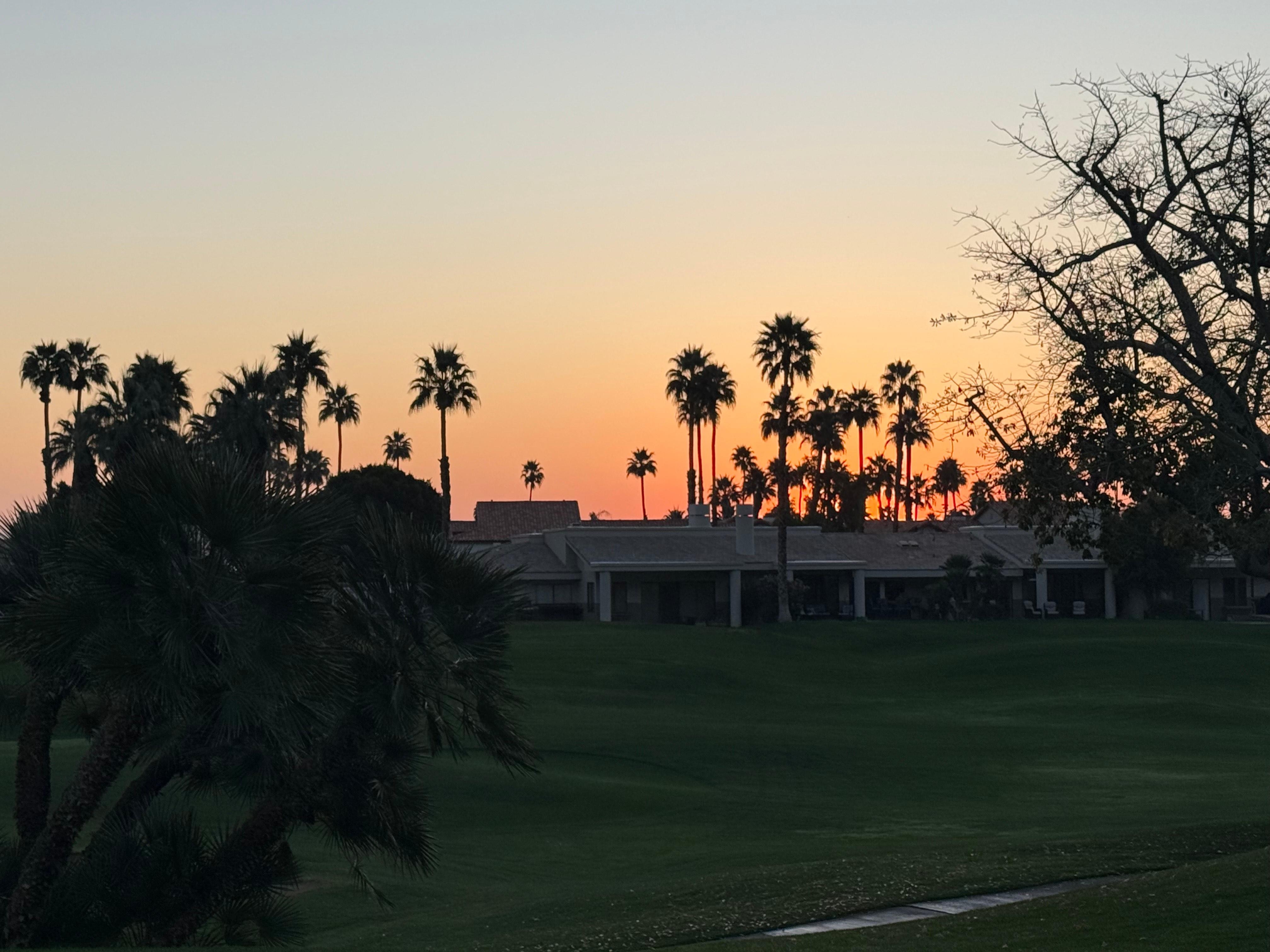 Sunrise out of the back of the Riviera Manor