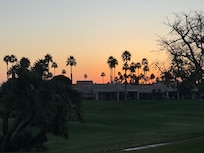 Sunrise out of the back of the Riviera Manor