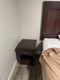 No bed side lamp on room