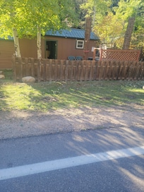 Standing on Highway looking at hot tub.