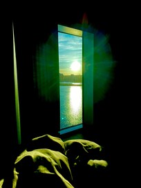 Sunrise and sunset from our room