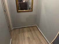 Stained floor and wall
