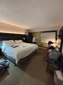 After we arrived, wife took photo. We were unpacking.