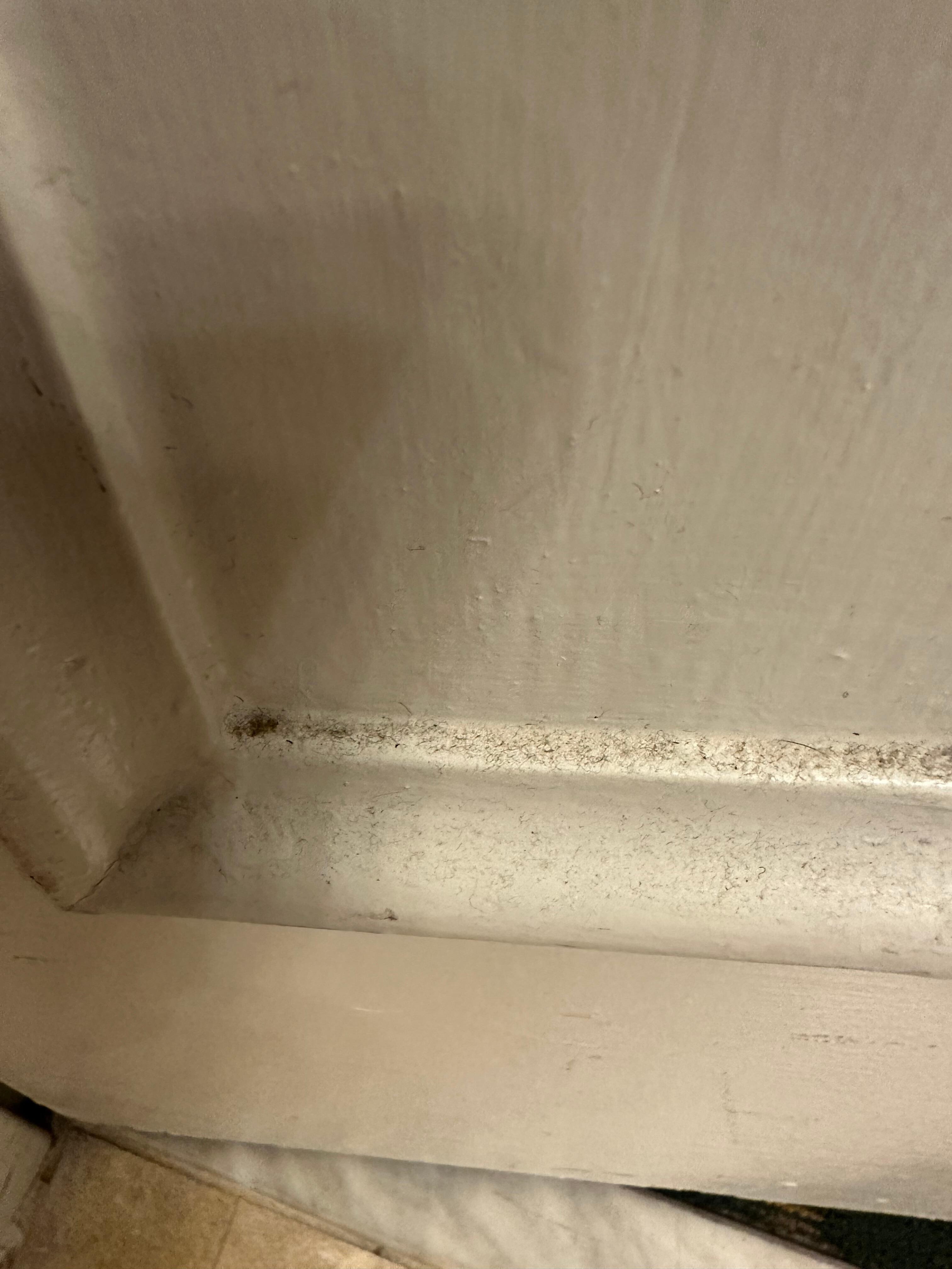 Grime on the door trim