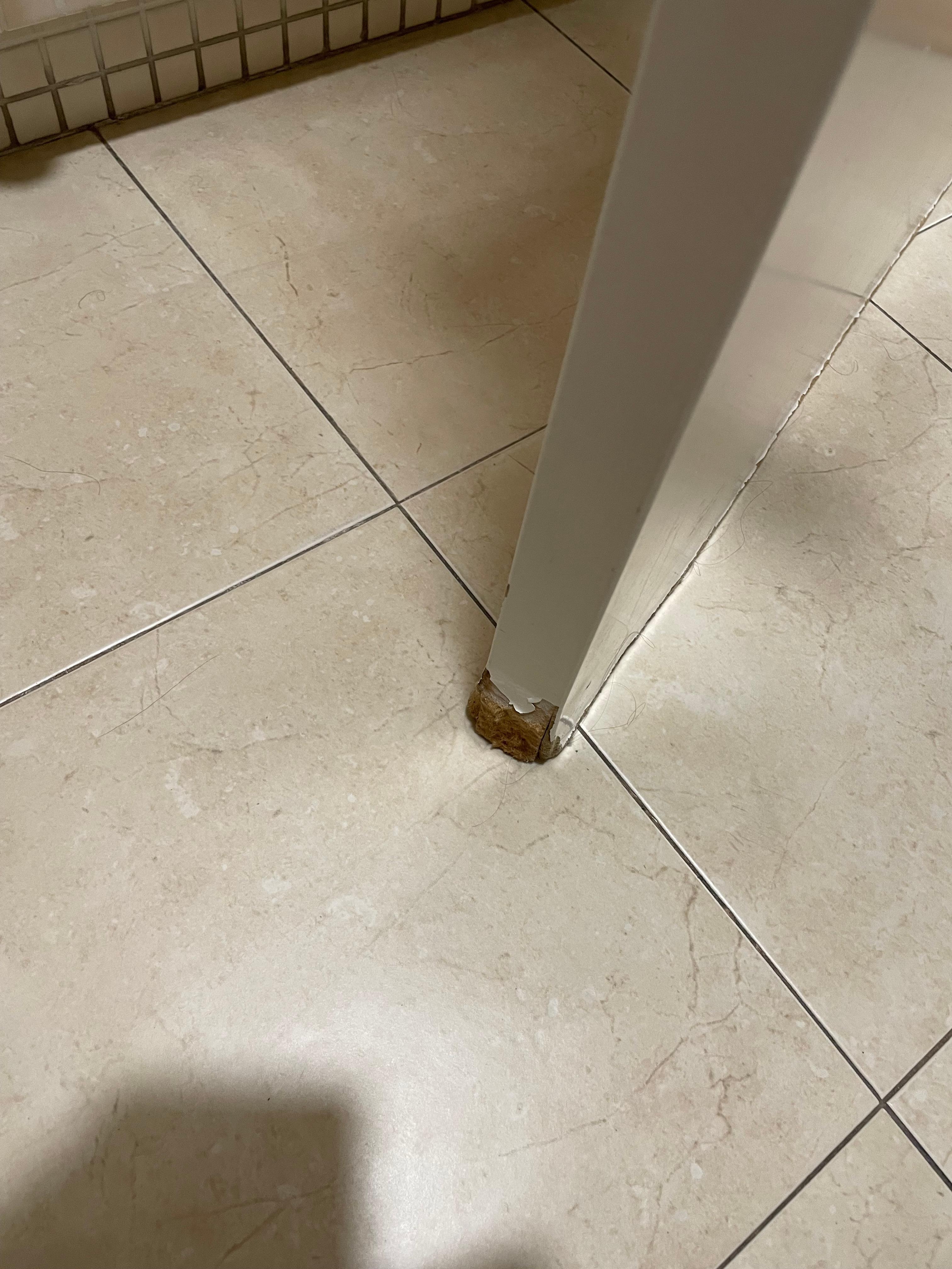 Doors to bathrooms could only be opened 50% due to water damage