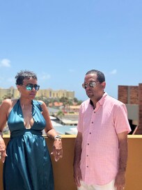 enjoying the rooftop