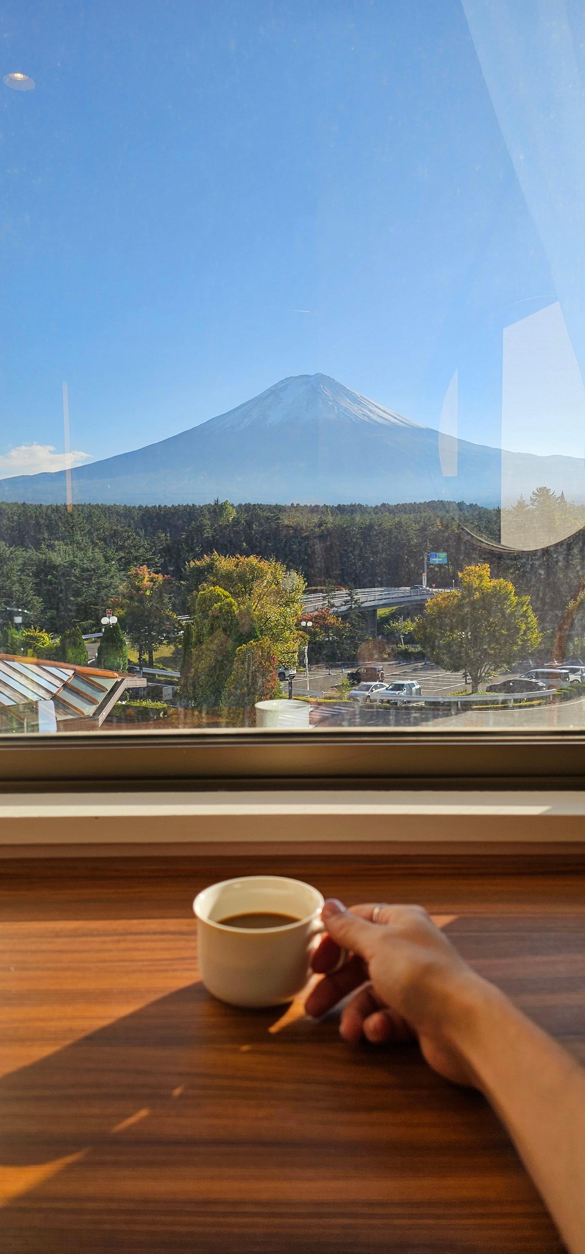 Utsikten från vårt rum på plan 4 (kategori mountain view).
