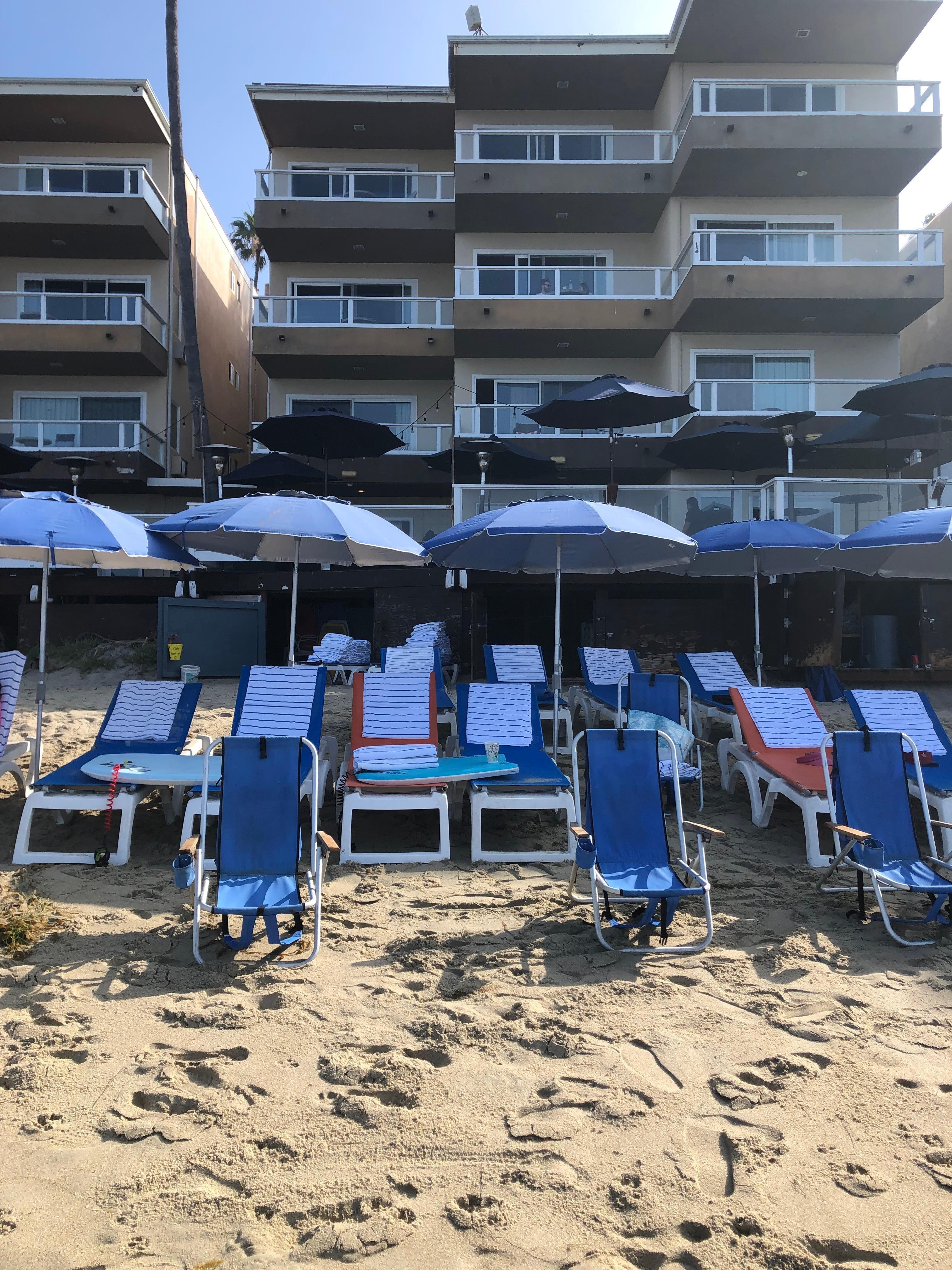 Beachfront Beach Lounge Chairs setup for us on Saturday 