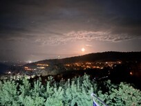 Night sky with full moon from the deck