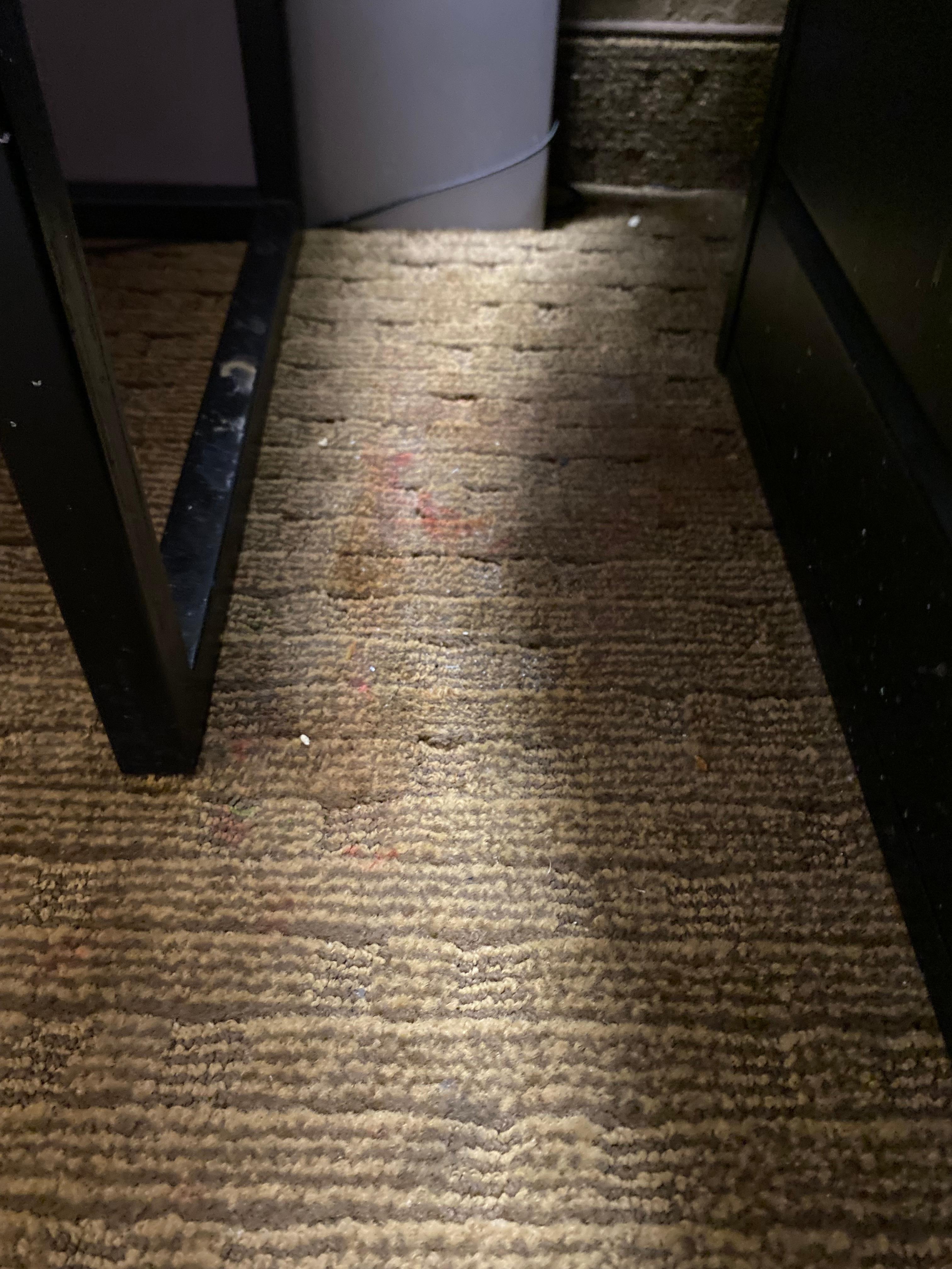 Carpet was dirty, it’s obvious they don’t pay attention to detail when cleaning.