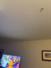 Maybe painted over blood stain. Great for my kids to see!
