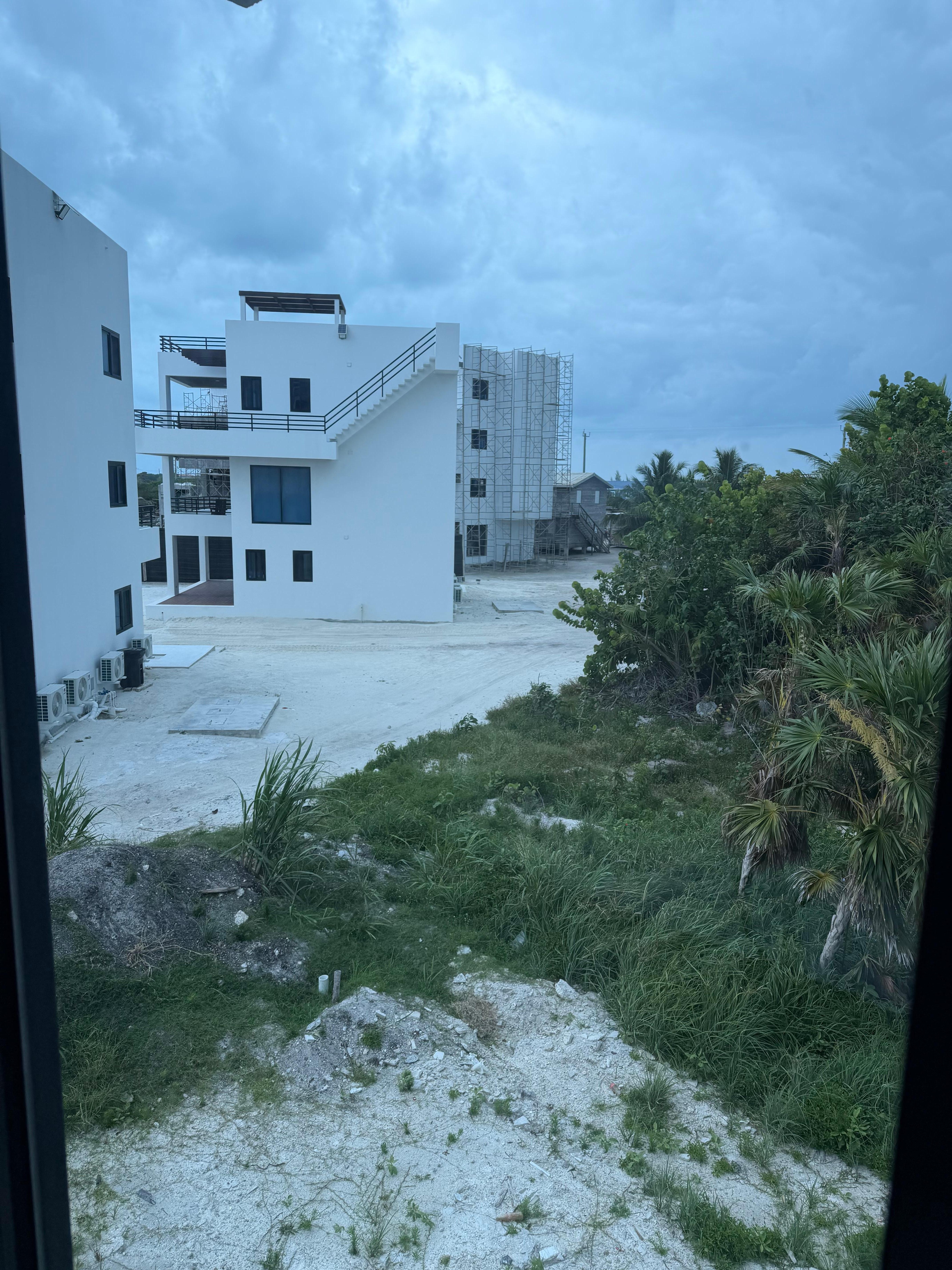 View from our room. Windows don’t open.