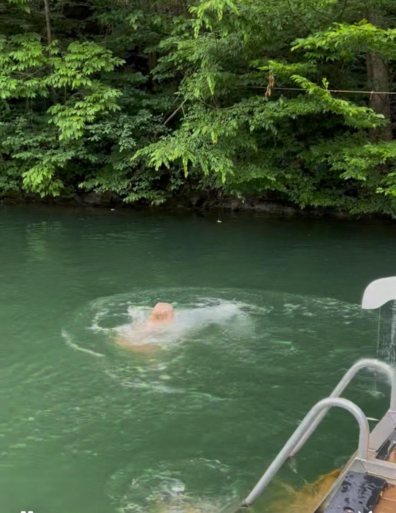 Jumping off the dock