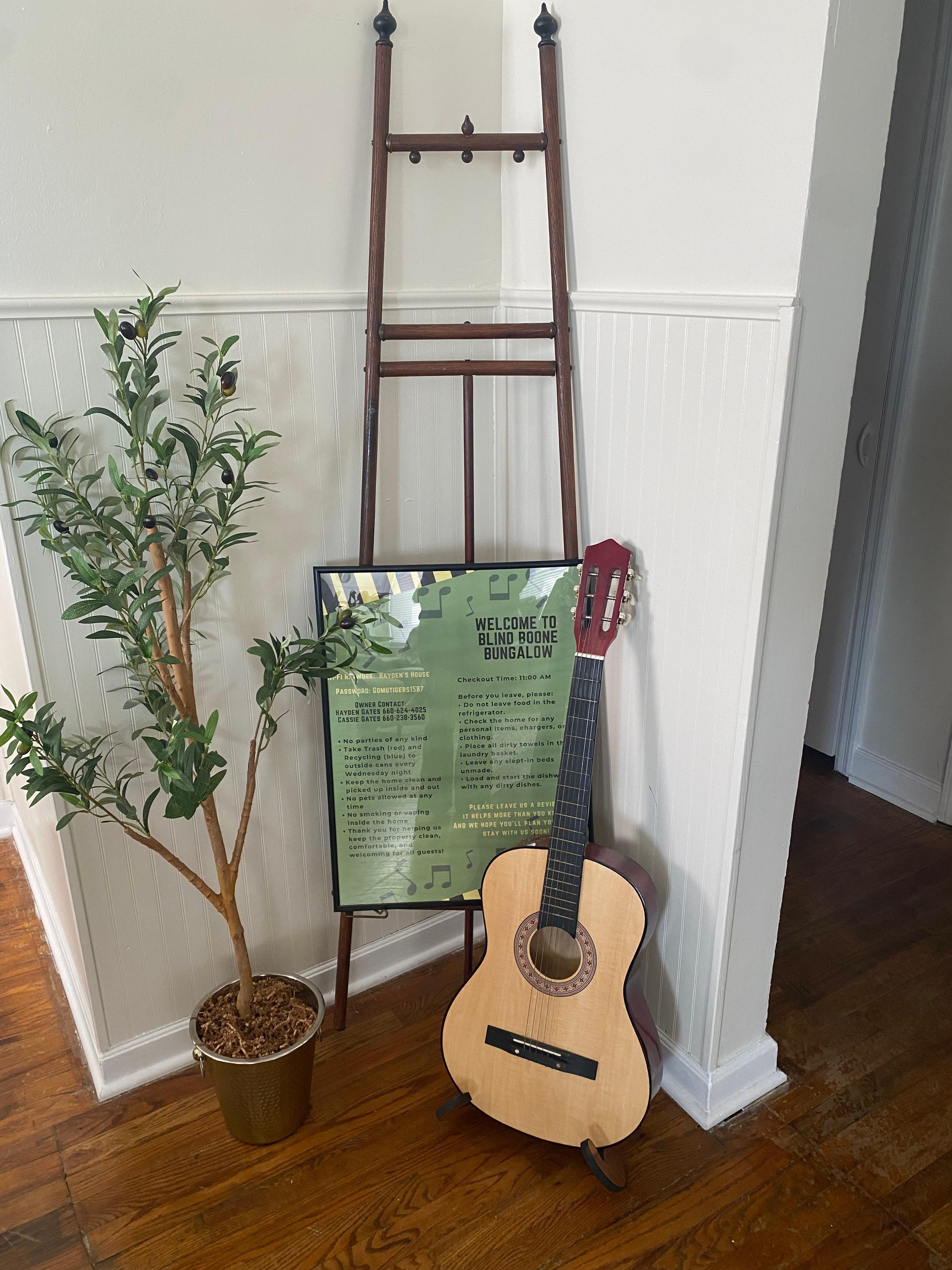 Check-in and checkout instructions were easily and creatively done.