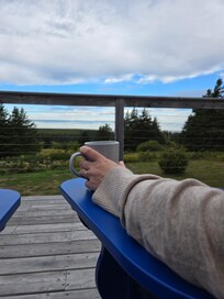 Morning coffee on the deck