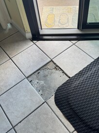 Missing/broken floor tiles