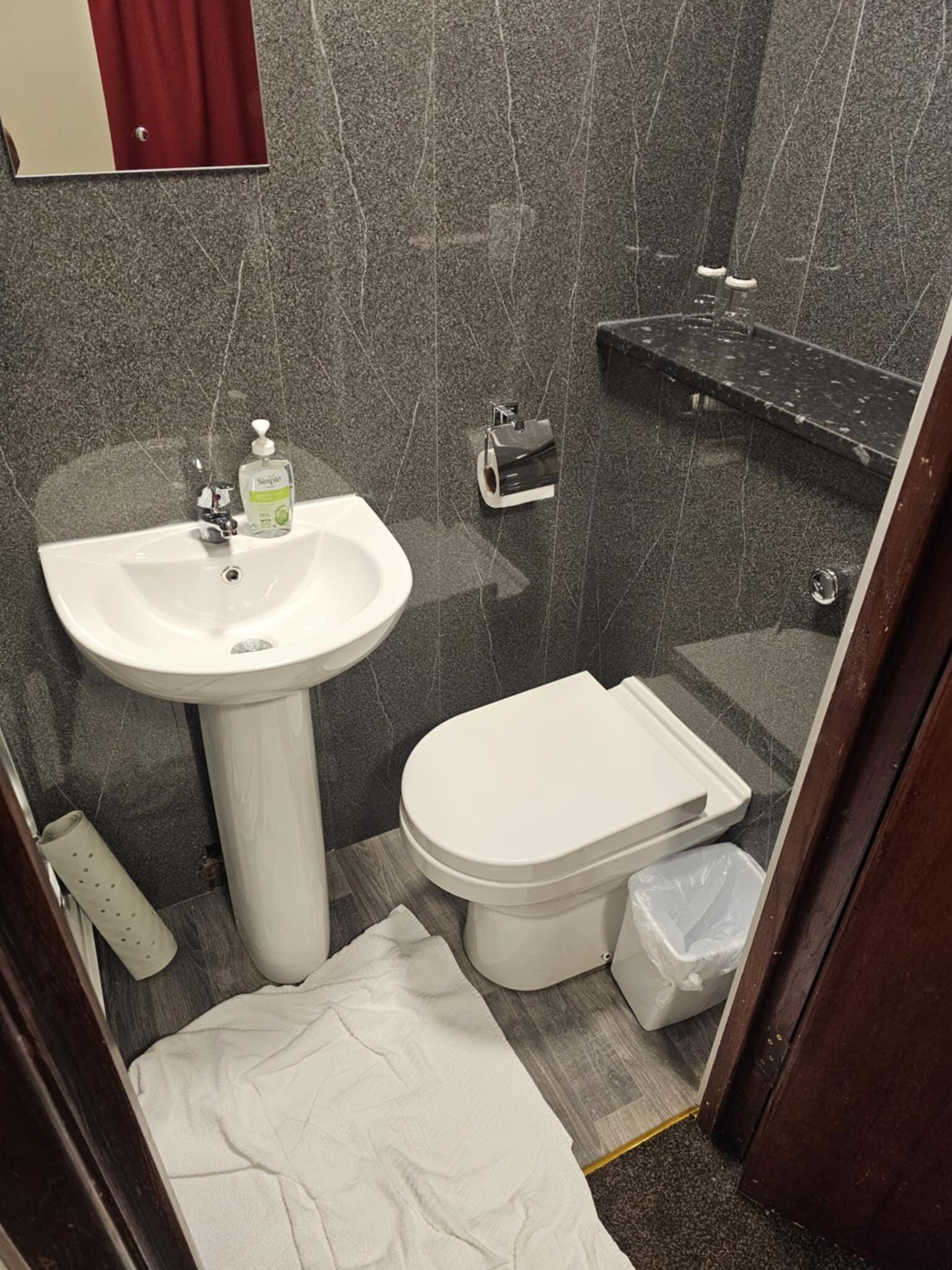 You can't actually sit straight on this particular loo.