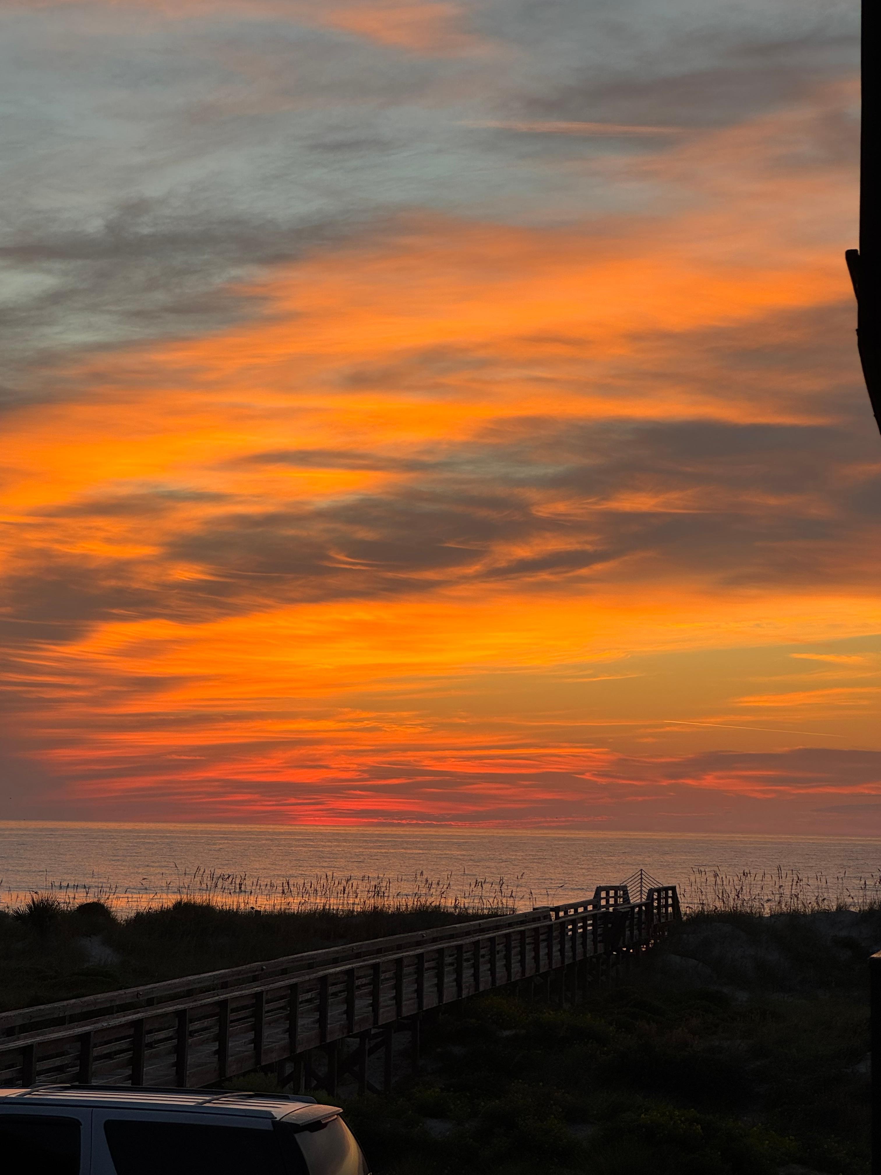 Sunrise from the balcony 