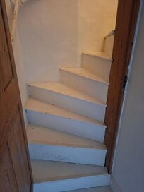 Steep Tight stairs