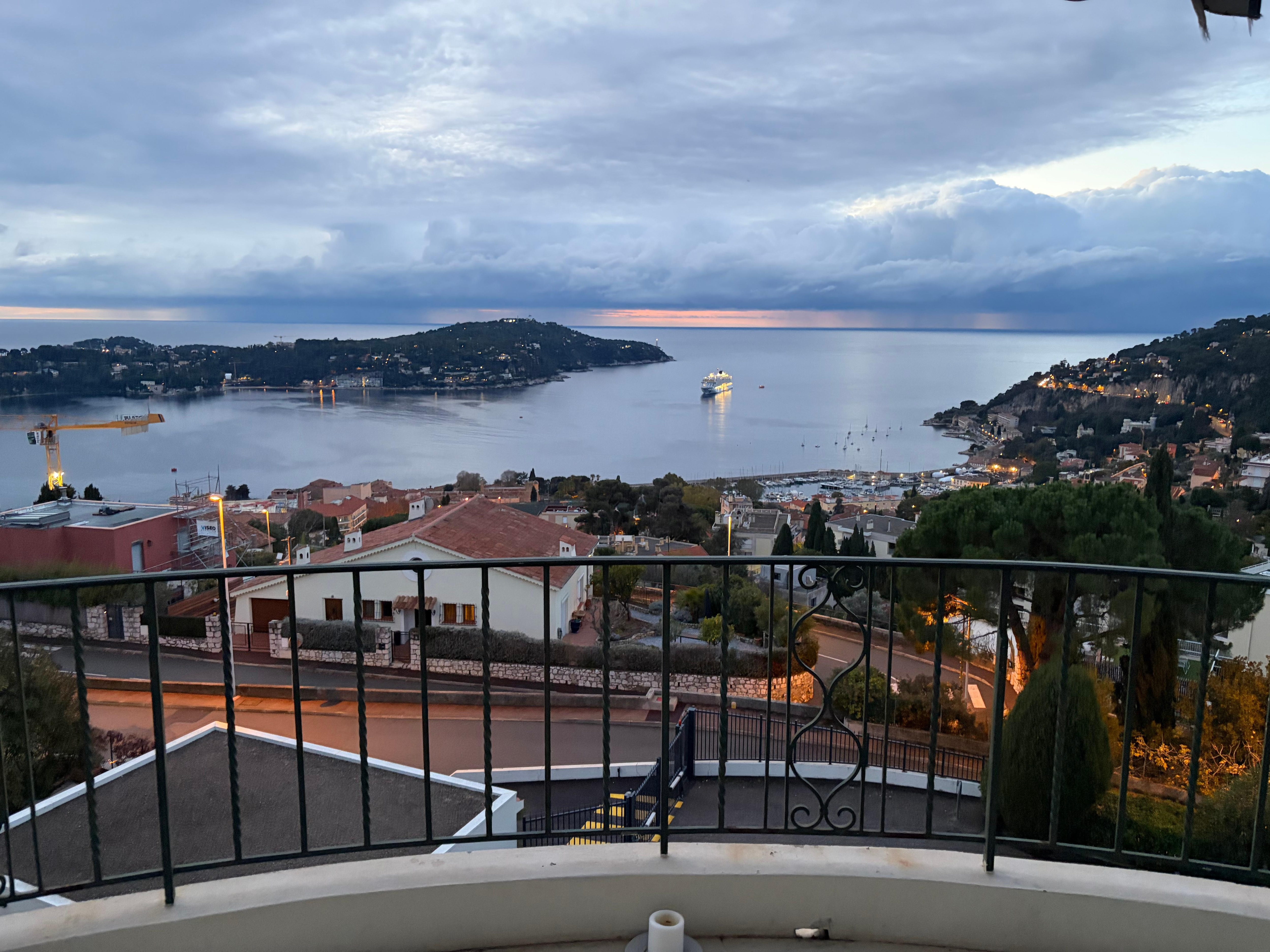 The great views from the south and east facing balcony