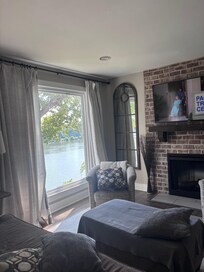 Cozy living room with beautiful views of the Cumberland River