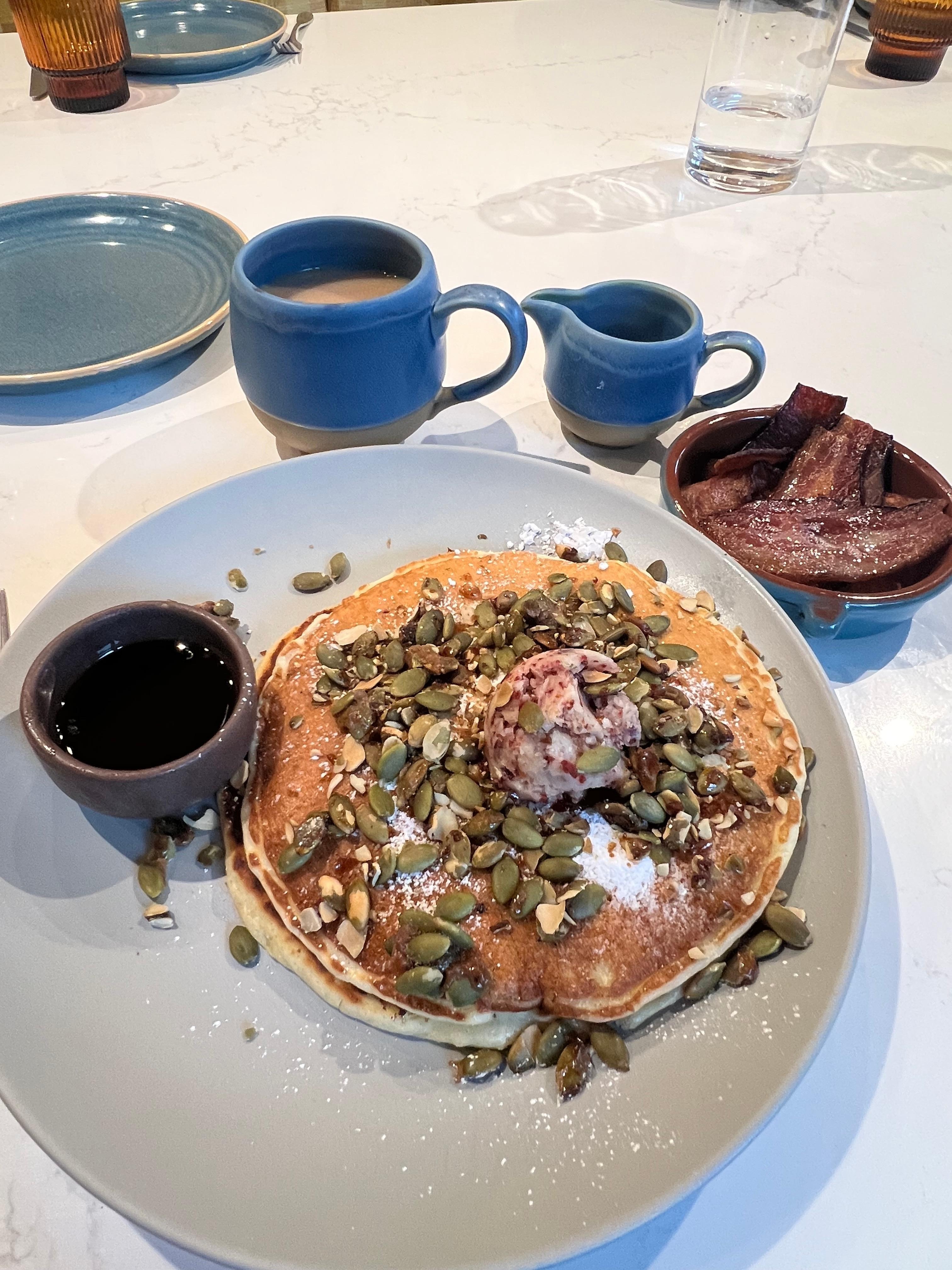 The pancakes were delicious.