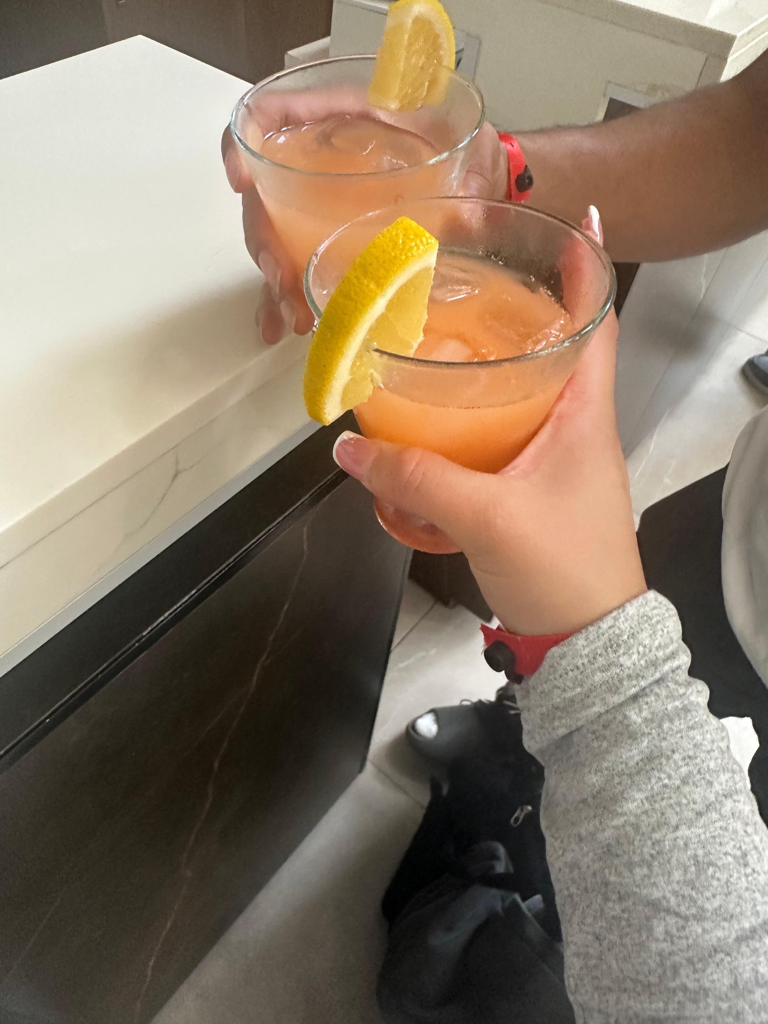 Drinks upon arrival