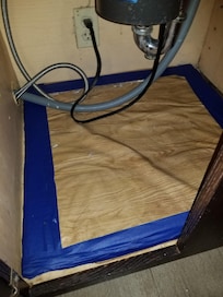 Water damage under kitchen sink