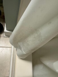 Dirty shower curtain