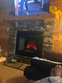 Cozy fireplace