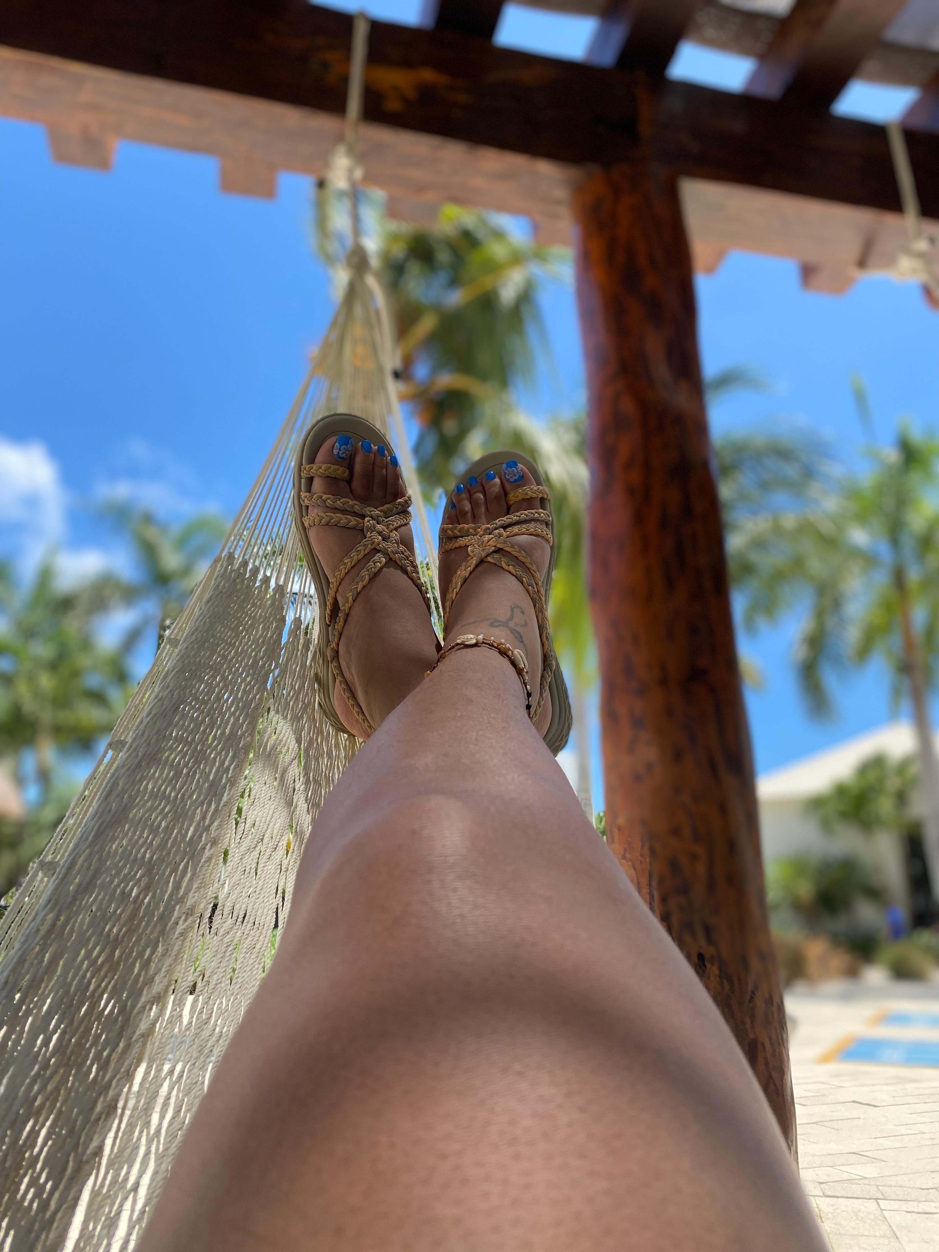 Hammock by the privilege pool
