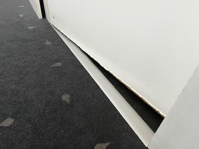 Bottom of toiled door water damaged