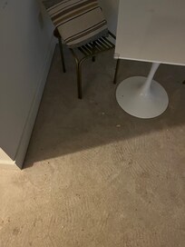 Grime covering the floor.