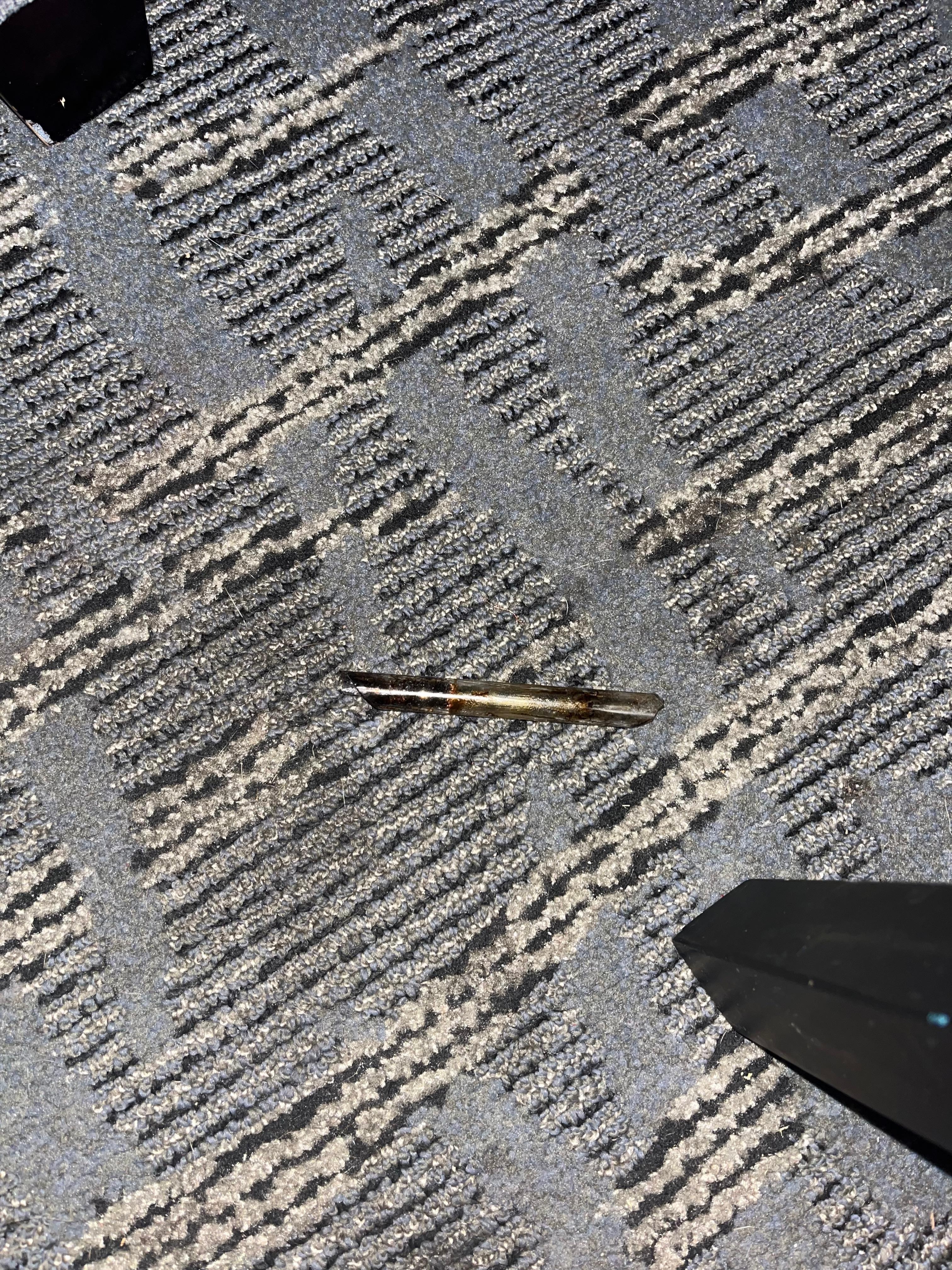 Broken glass pipe found within 20 minutes after checking in.