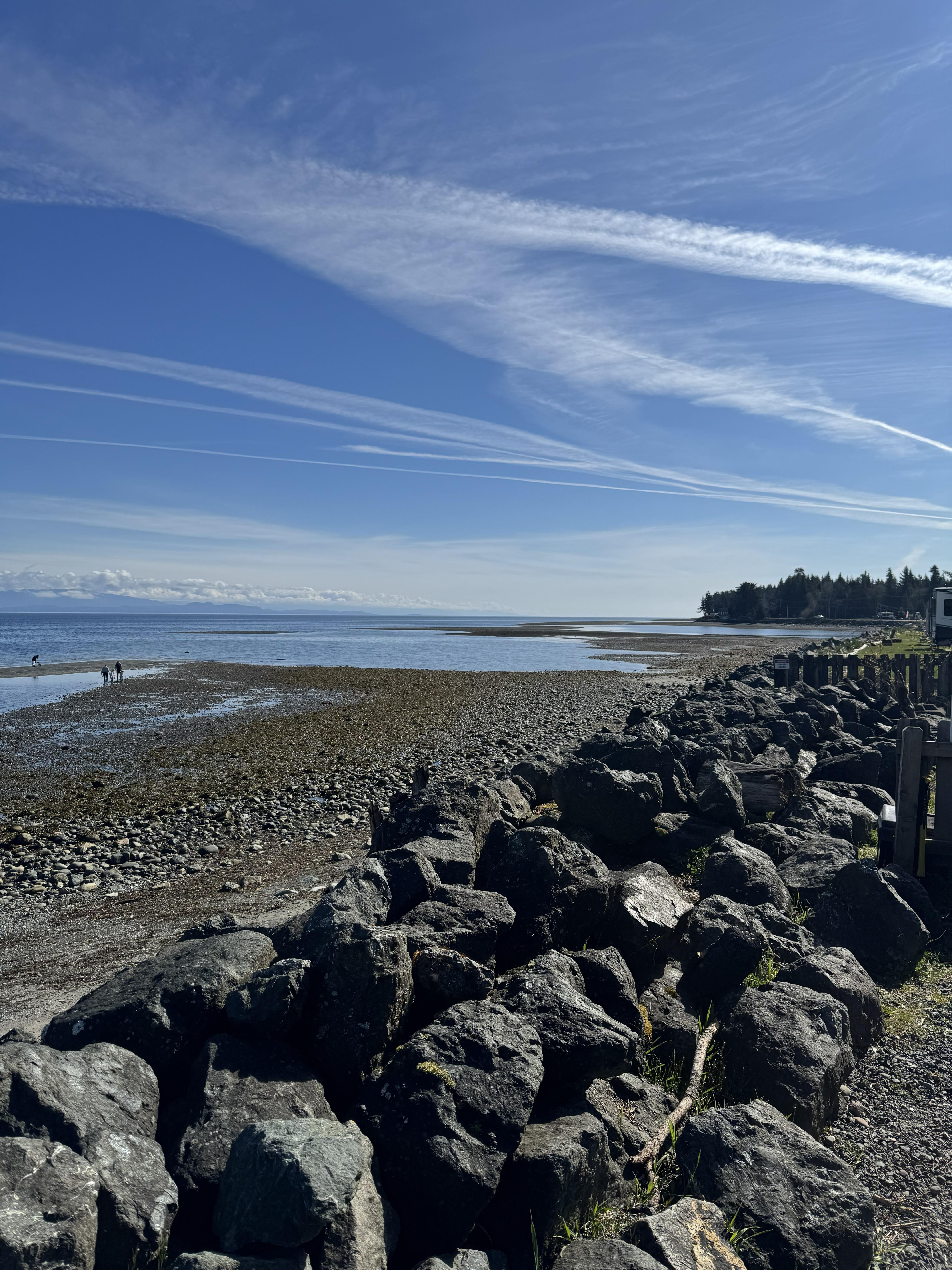 Low tide at Beach Croft Cabin
