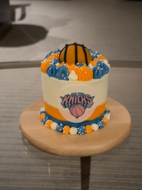When the staff found out that I was going to the Knicks vs Lakers game, they surprised me with a Knick's cake when I returned from the game.