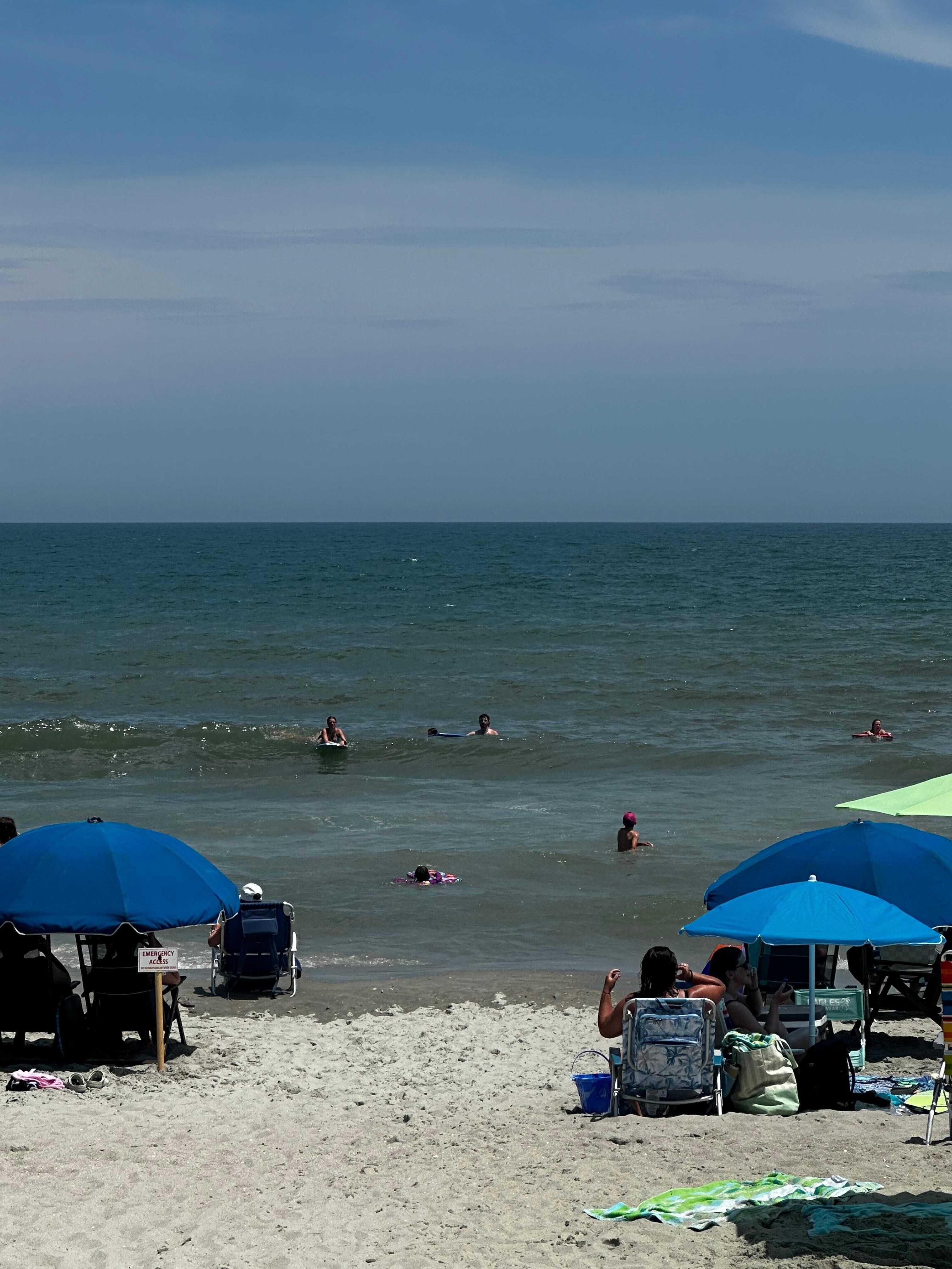 The beach directly behind the private parking for Oceanside guests