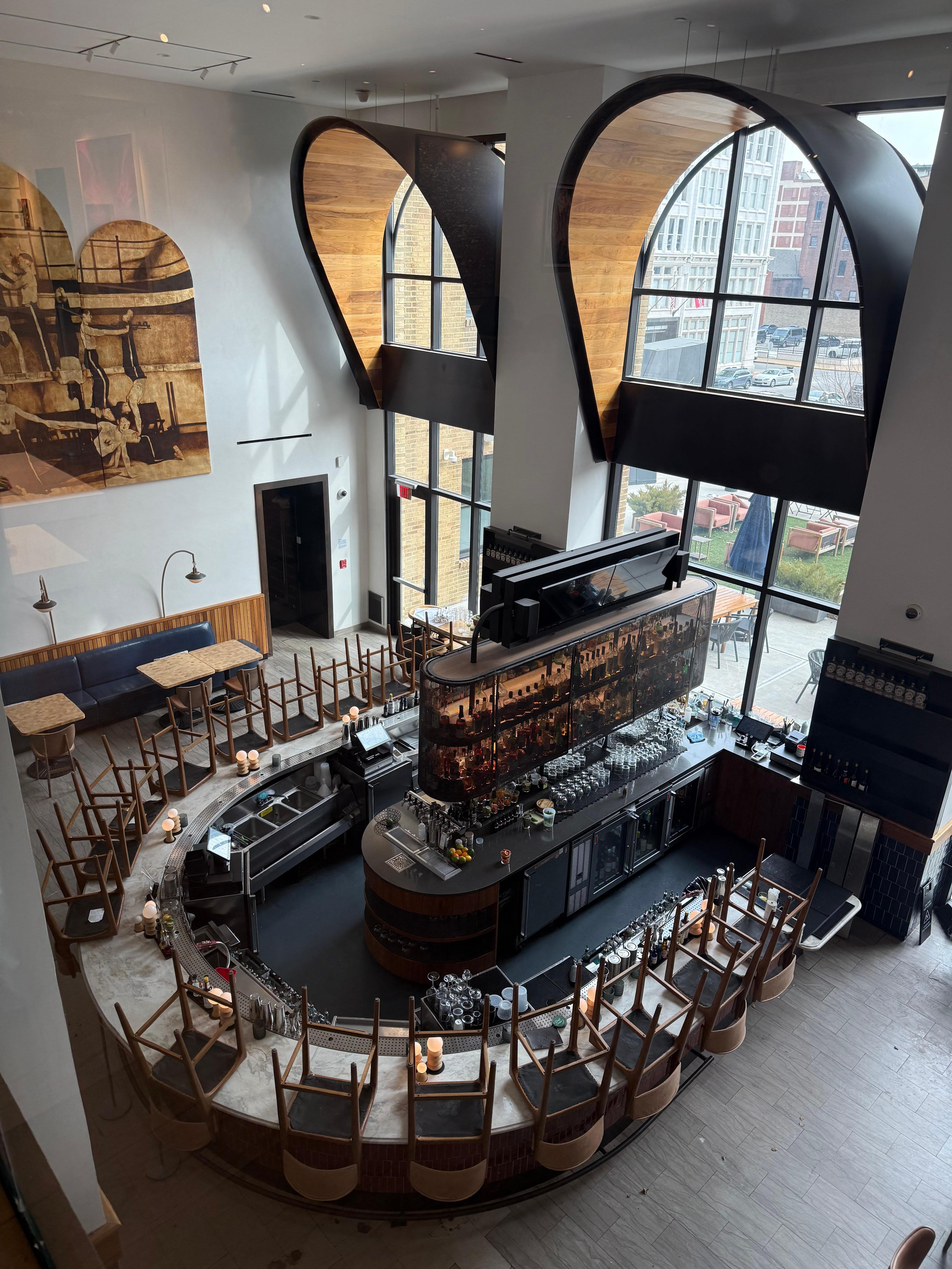 View of the bar on a Sunday morning 